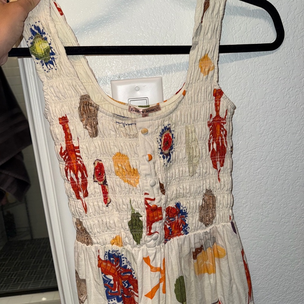 Billie & Rose Cream Maxi Dress with Multicolor Print